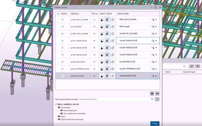 Tekla Structures – exemplu de model structural